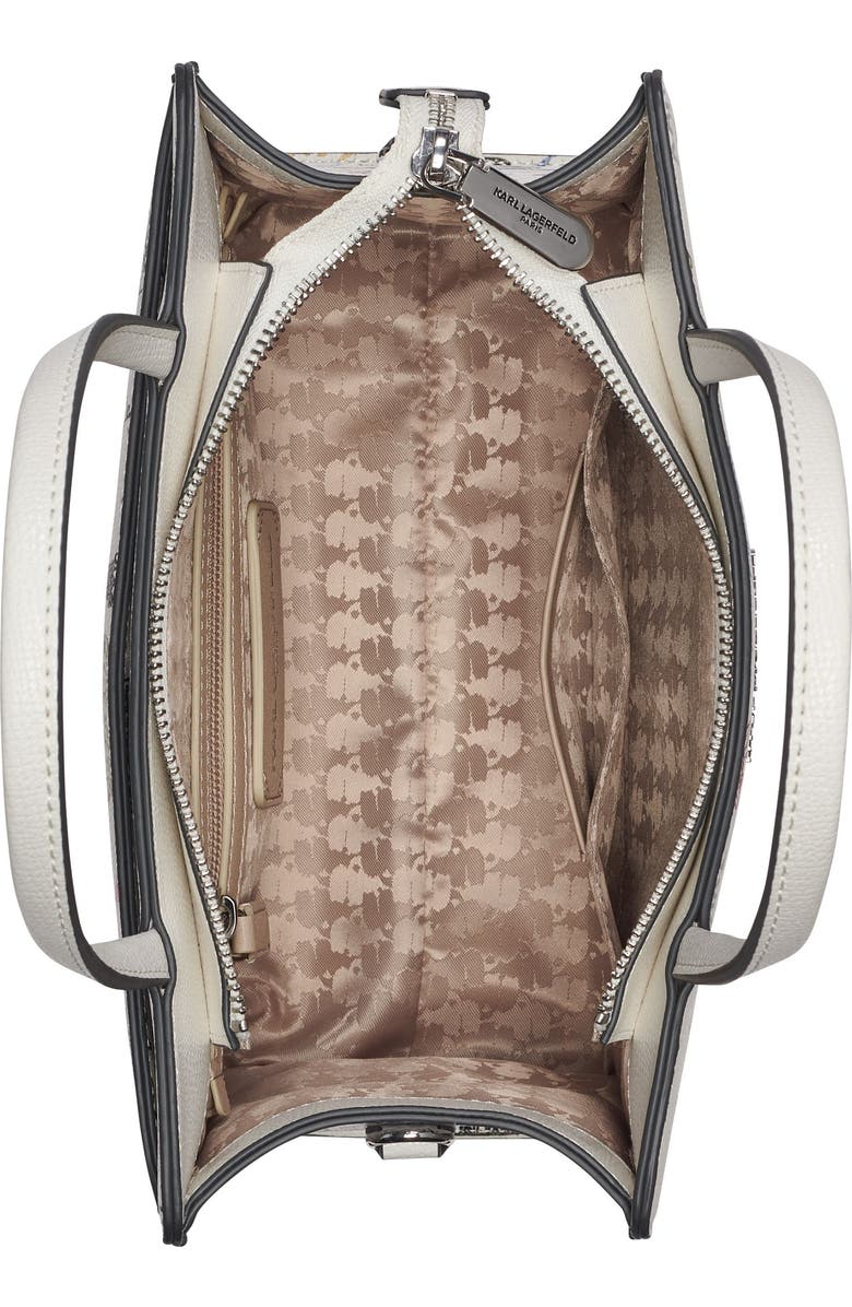 KARL LAGERFELD PARIS Maybelle Satchel, Alternate, color, White Multi