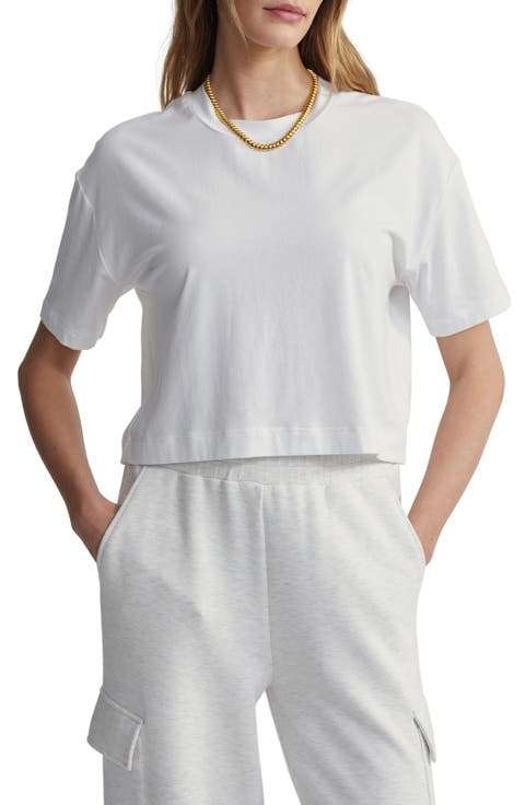 Venice Easy Cotton Blend Crop T-Shirt