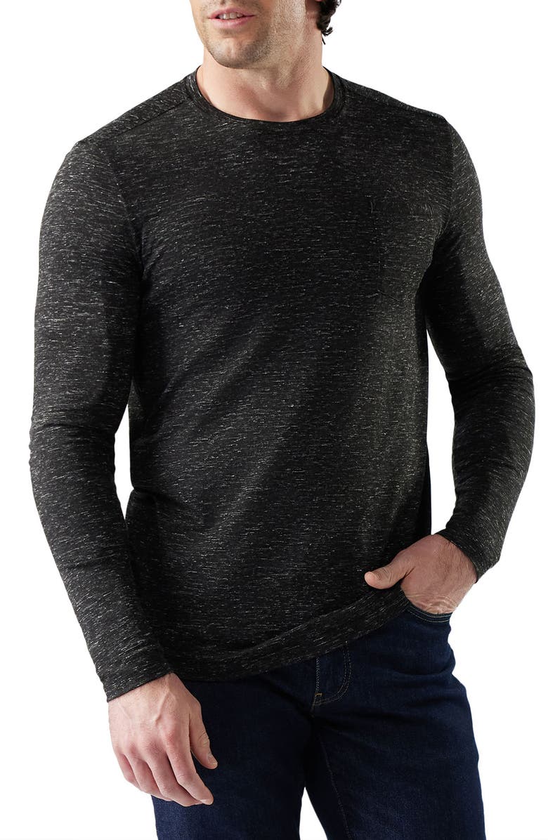 Smartwool Merino Wool Long Sleeve T-Shirt, Main, color, Black Heather