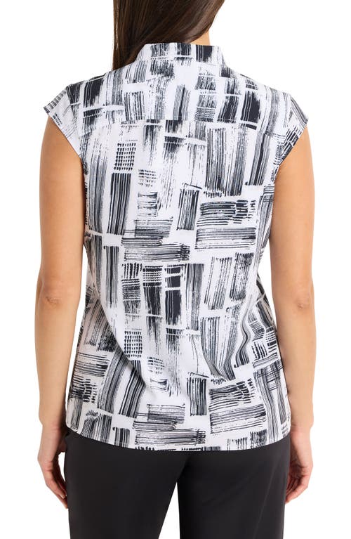 Nz Active By Nic+zoe City Blocks Tech Stretch Polo In Black Multi