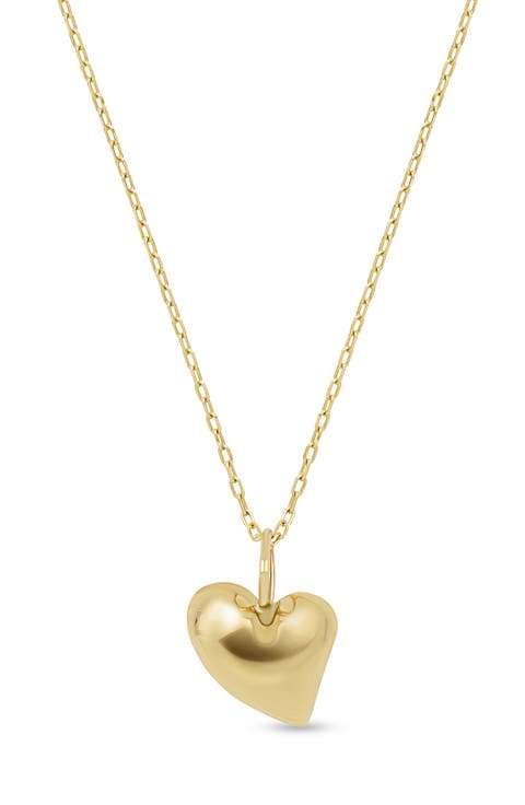 14K Gold Abstract Heart Pendant Necklace