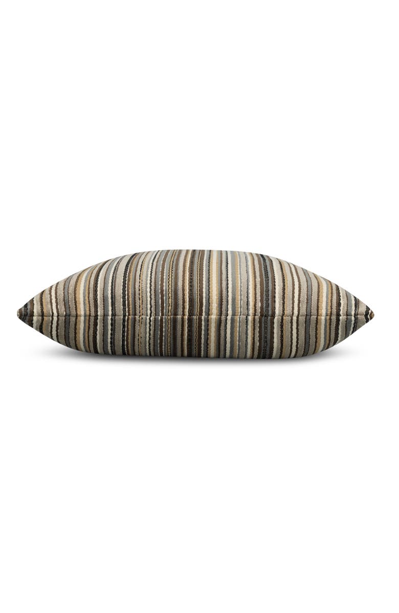 Elaine Smith Plush Velvet Stripe Indoor & Outdoor Woven Accent Pillow, Alternate, color, Earth