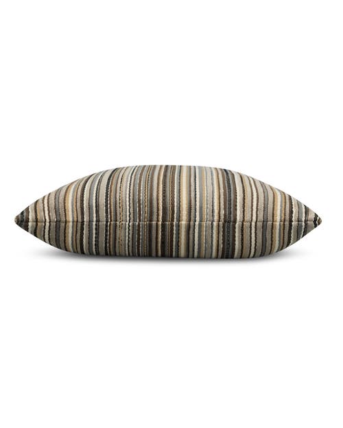Elaine Smith Plush Velvet Stripe Indoor & Outdoor Woven Accent Pillow In Multi