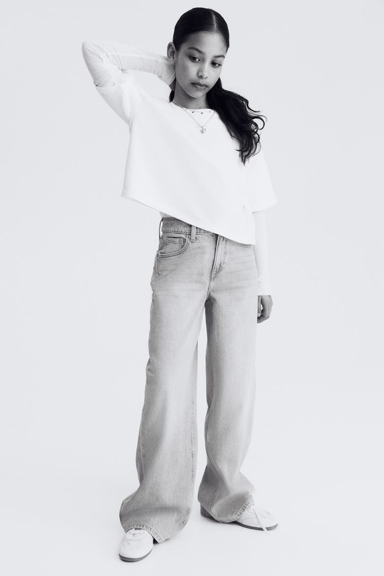 Willow Wide Leg Jeans, Alternate, color, Light denim blue