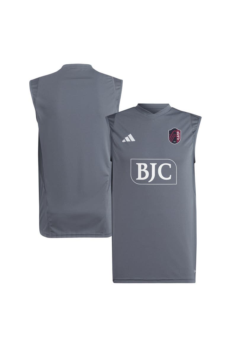Men's adidas Gray St. Louis City SC 2024 Sleeveless Training Jersey, Alternate, color, Gray