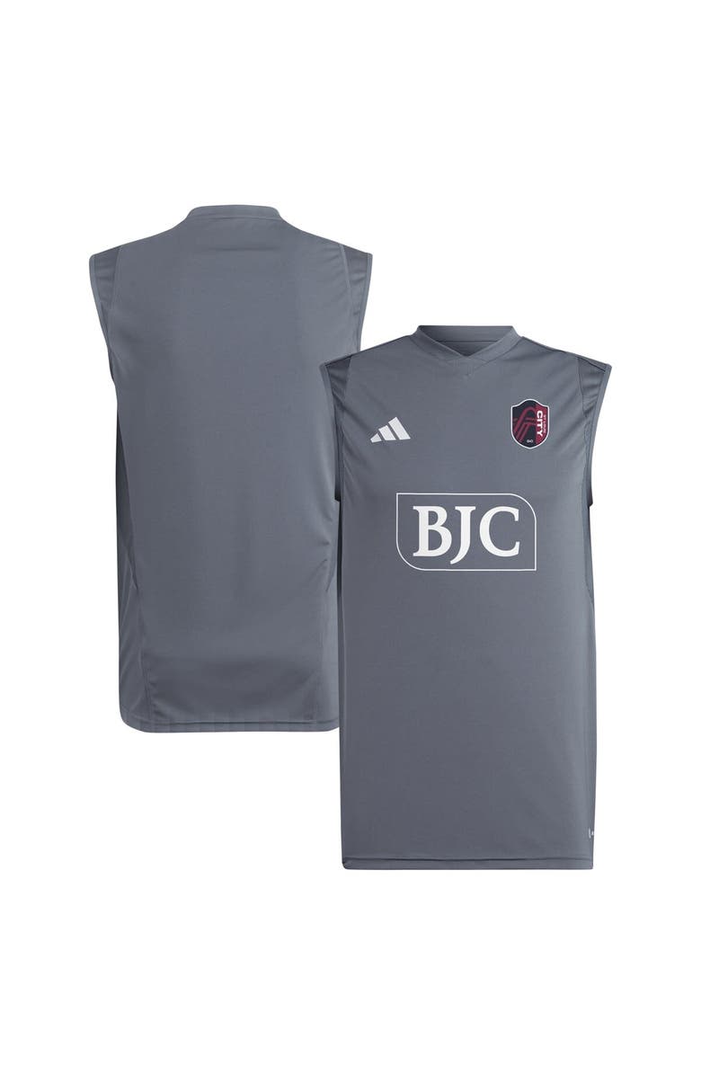 adidas Men's adidas Gray St. Louis City SC 2024 Sleeveless Training Jersey, Alternate, color, Gray