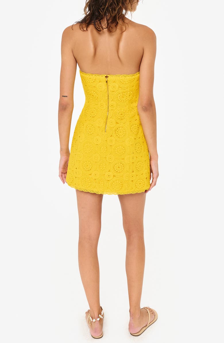 CAMI NYC Yareli Strapless Lace Trim Minidress, Alternate, color, 