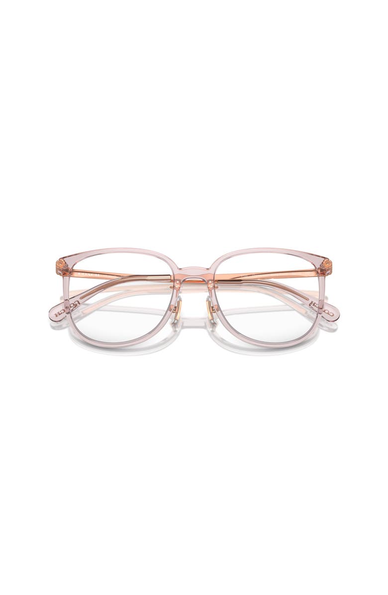 COACH 54mm Square optical glasses, Alternate, color, Pink