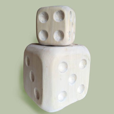 Wooden Decorative Dice - Set of 2