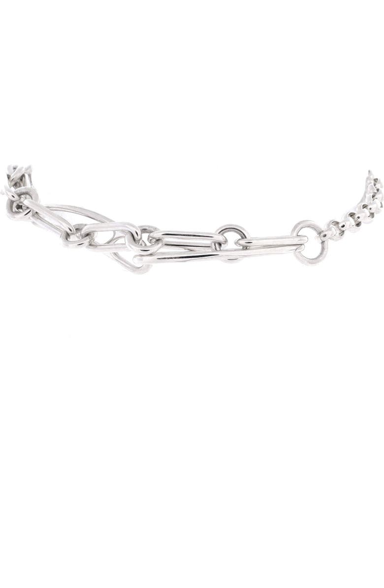 Pre-Owned Hermes Chaine d'Ancre Punk Bracelet Sterling Silver, Main, color, Silver