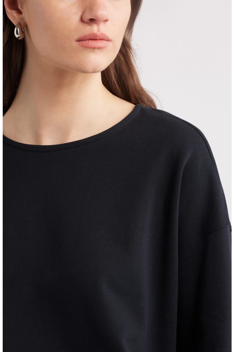 French Terry Top, Alternate, color, BLACK