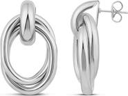 SHYMI Twisted Oval Drop Earrings