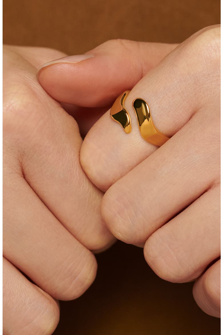 The Wave Ring, Alternate, color, 18CT GOLD VERMEIL