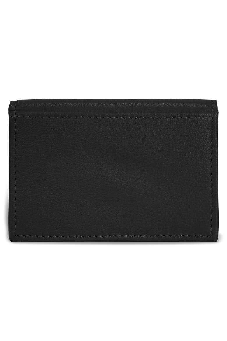 Onyx Leather RFID Vertical Slim Wallet, Alternate, color, BLACK