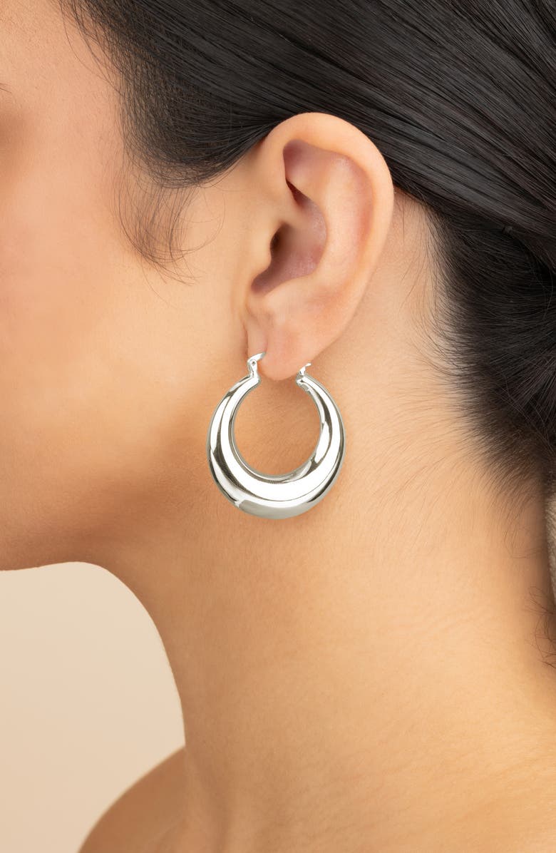 Sterling Forever Quinn Tube Hoops, Alternate, color, 