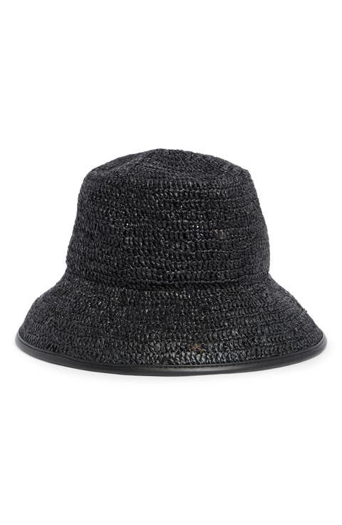 Woven Raffia Bucket Hat