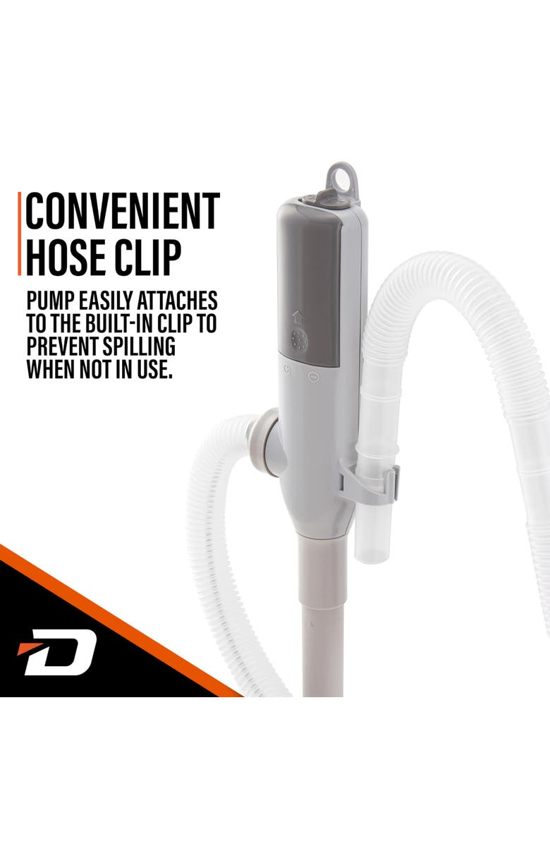 DEWAY Automatic Fuel Transfer Pump with Auto-Stop & Beep, AA Battery Powered, 39" Hose, 2.4 GPM, Alternate, color,