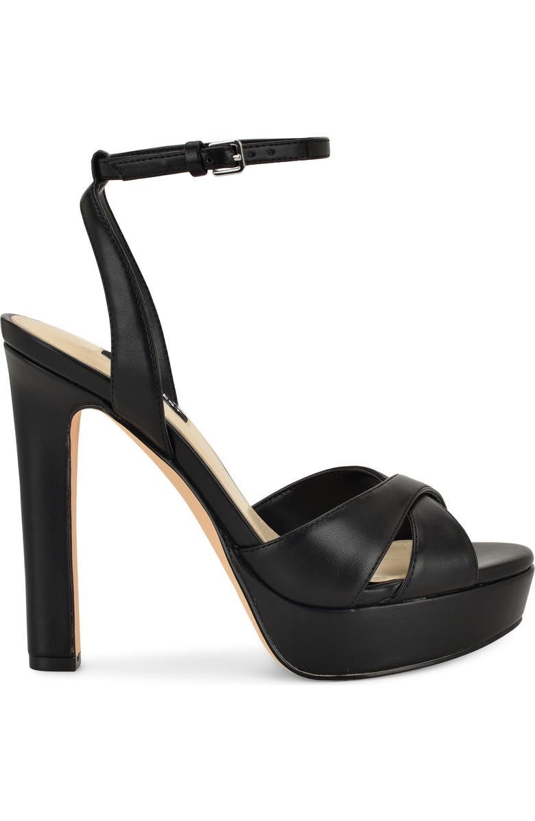 Nine West Wilda Ankle Strap Platform Sandal, Alternate, color, Black