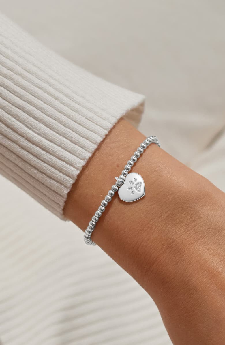 A Littles & Co A Little 'Pets Leave Pawprints On Our Hearts' Bracelet In Silver Plating, Alternate, color, Metallic Silver