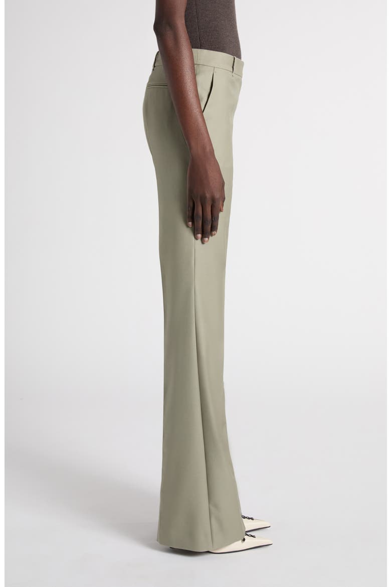 Narrow Bootcut Wool Trousers, Alternate, color, DARK GREEN BOTTLE