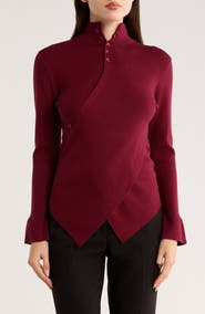 PATRIZIA LUCA Henley Criss Cross Sweater