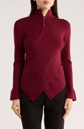 PATRIZIA LUCA Henley Criss Cross Sweater