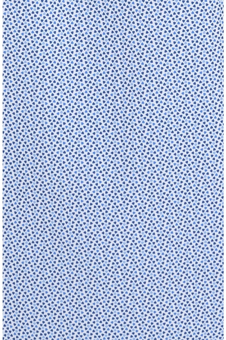 Geometric Short Sleeve Button-Down Shirt, Alternate, color, WHITE/ BLUE
