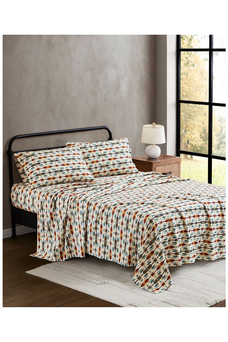 Flannel Sheet Set, Alternate, color, TAN MULTI