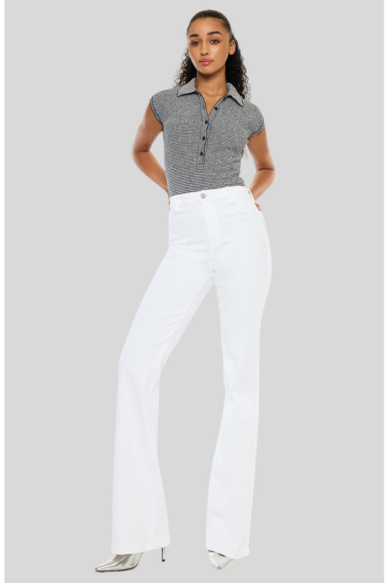 Celia Ultra High Rise Wide Flare Jeans, Alternate, color, White