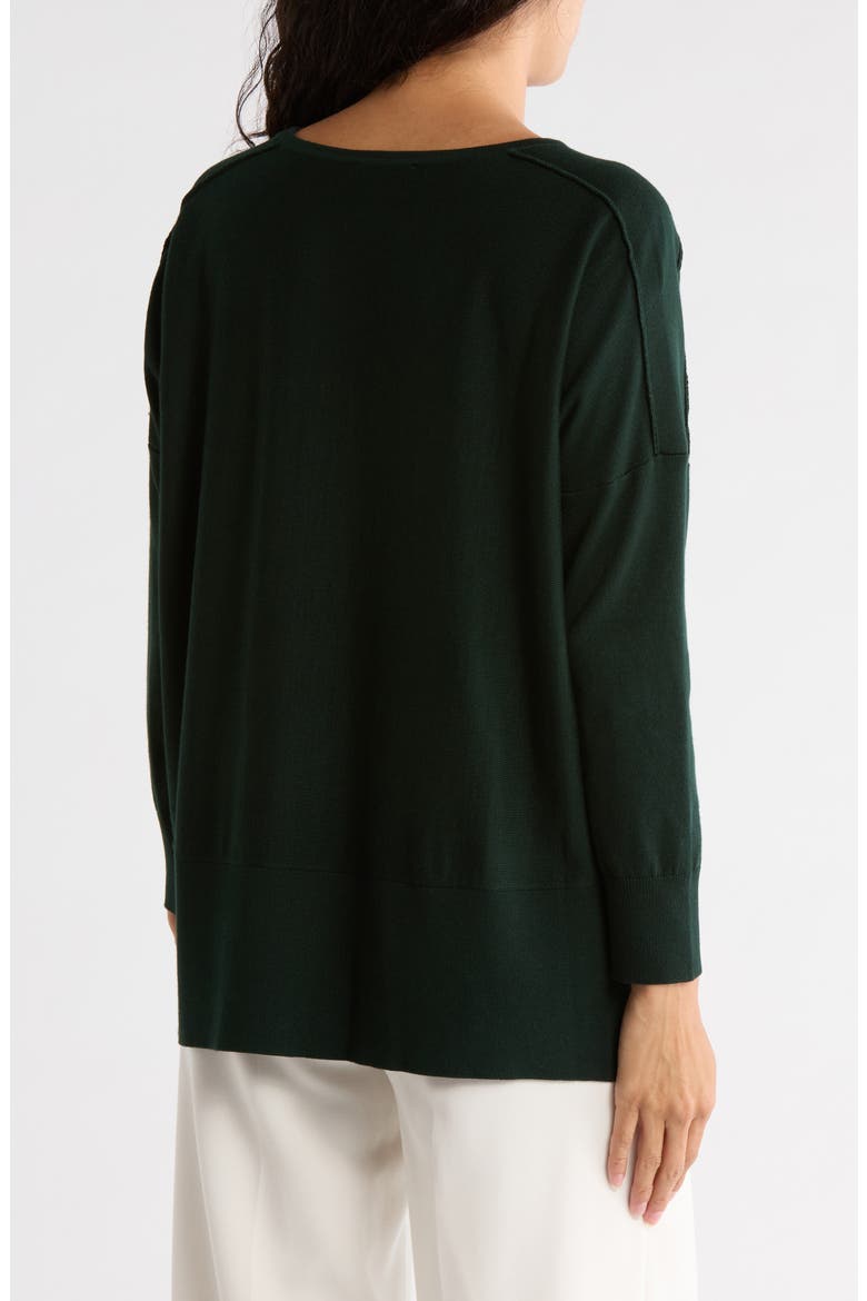 Drop Shoulder Tunic Sweater, Alternate, color, HUNTER