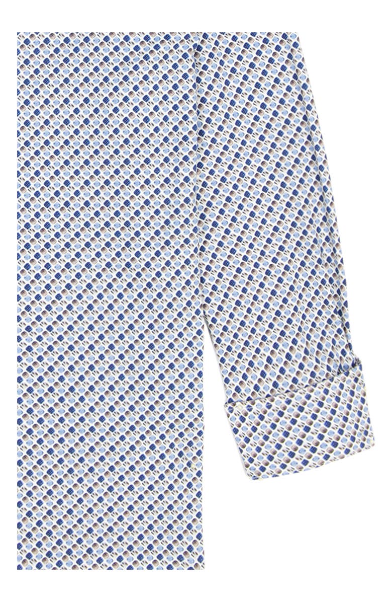 Robert Graham Cooper Geo Stretch Cotton Button-Up Shirt, Alternate, color, Blue Multi