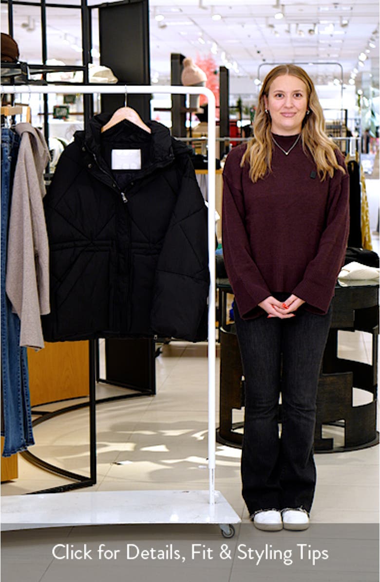 Quilted Water Repellent Hooded Jacket, sales video thumbnail