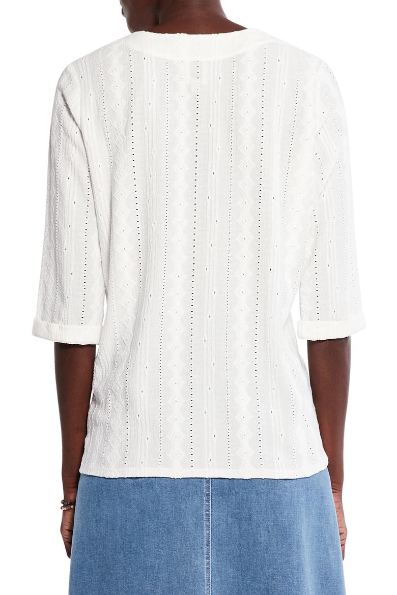 Embroidered Eyelet Popover Blouse, Alternate, color, MILK WHITE