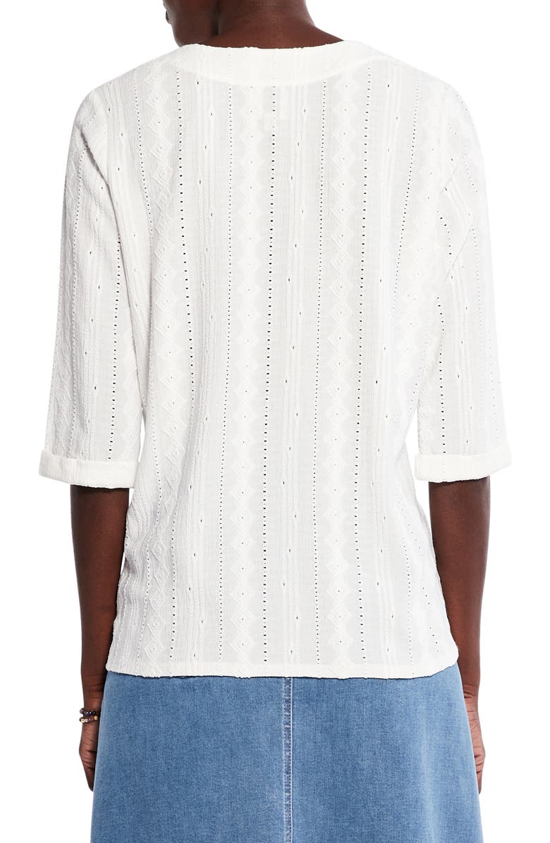 NIC+ZOE Embroidered Eyelet Popover Blouse, Alternate, color,
