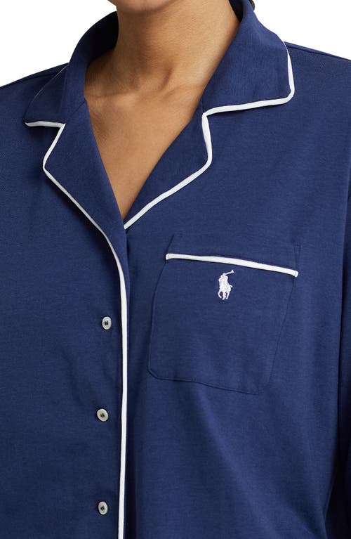 Polo Ralph Lauren Jersey Pajamas In Blue