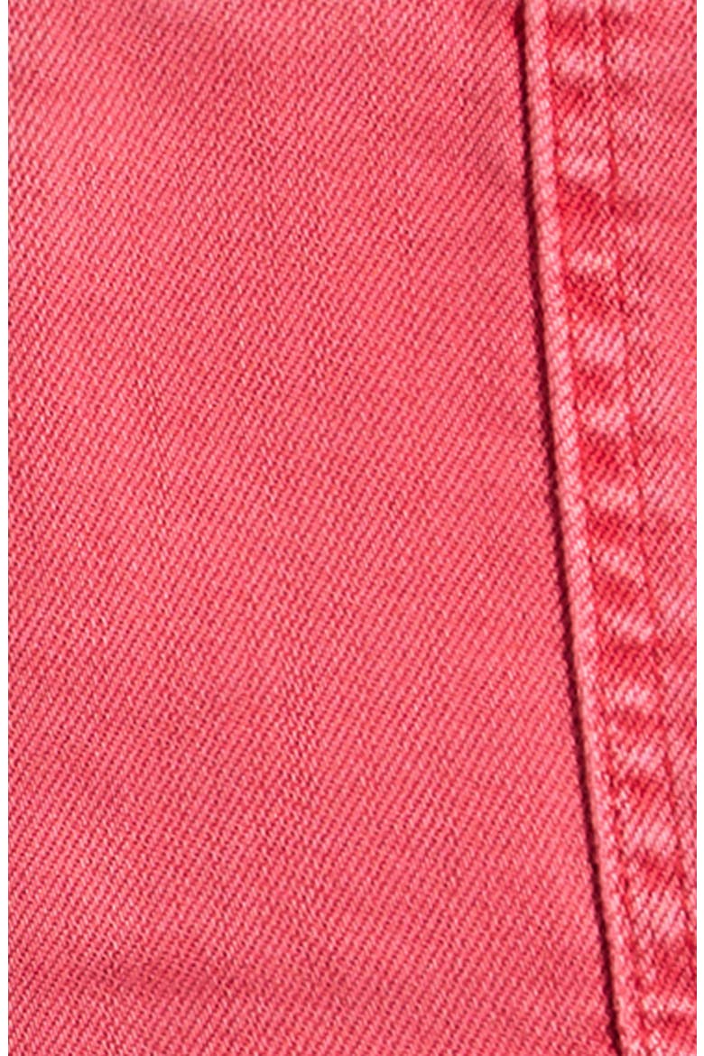 Kids' Faded Welt Pocket Denim Shorts, Alternate, color, RED