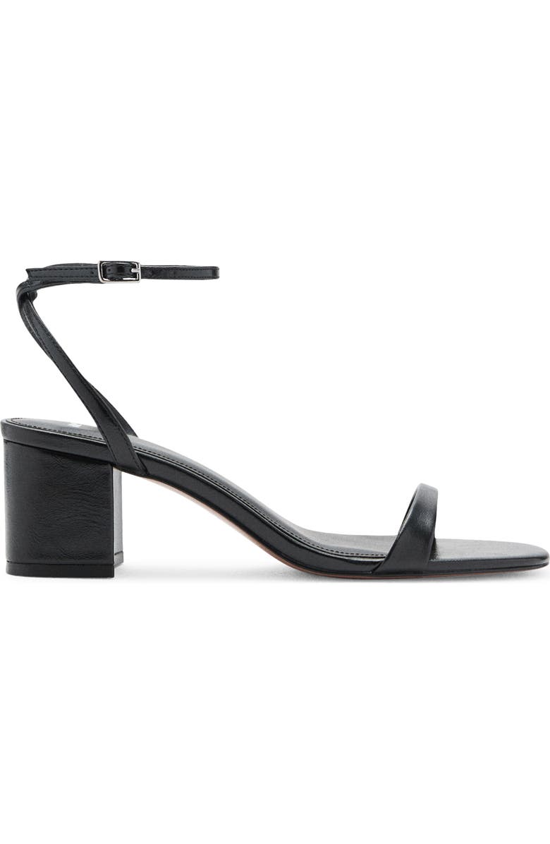 MANGO Tica Ankle Strap Sandal, Alternate, color, Black