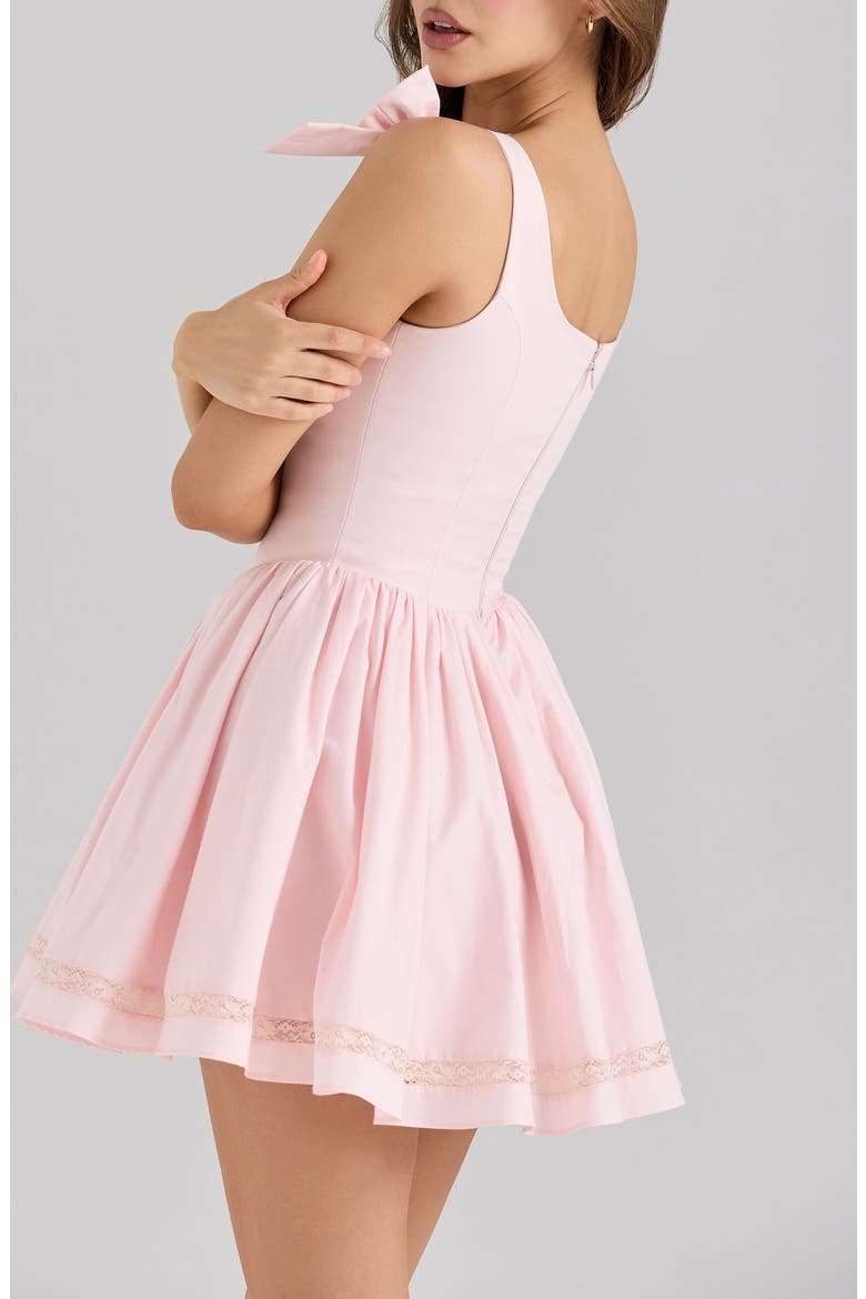 fit and flare pink mini dress Marcella Blush Knit Flare Mini Dress | Elegant Pink Dresses