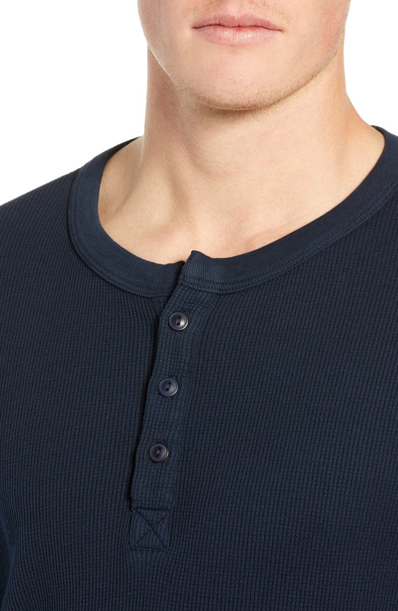 FRAME Slim Fit Long Sleeve Waffle Knit Henley, Alternate, color, 