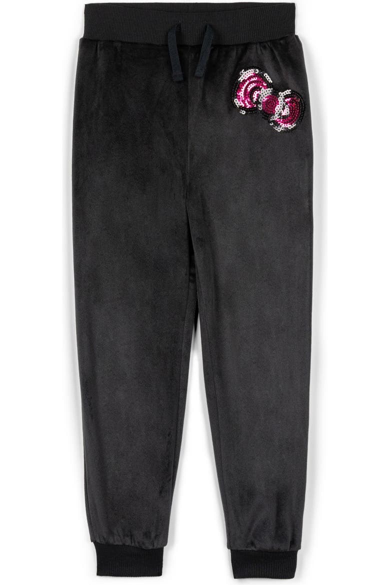 Velour Hoodie and Pants Set, Alternate, color, Hello Kitty Black