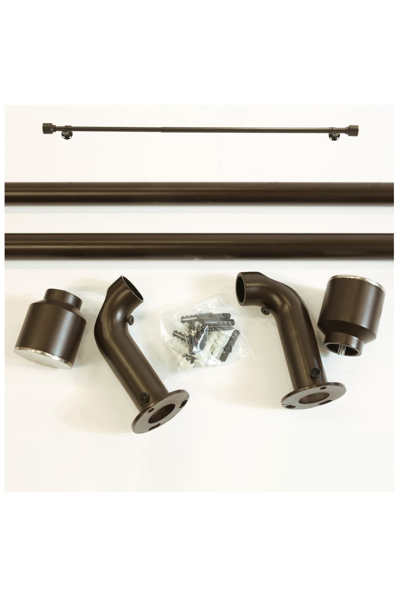 Blackout Curtain Rod Set, Alternate, color, ESPRESSO