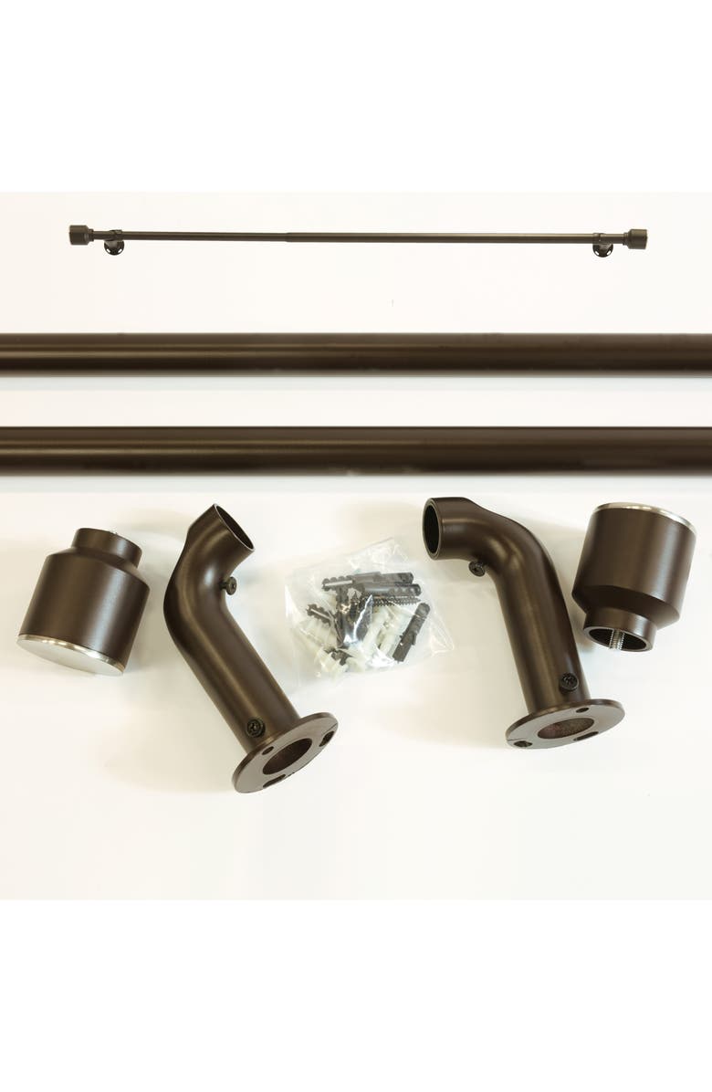 Outdoor Decor by Commonwealth Blackout Curtain Rod Set, Alternate, color, Espresso