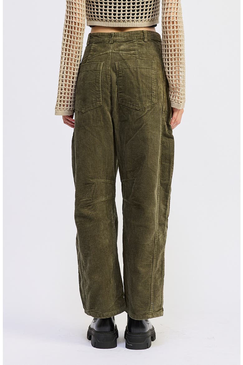 Sylvie Embroidered Corduroy Pants, Alternate, color, WASHED OLIVE