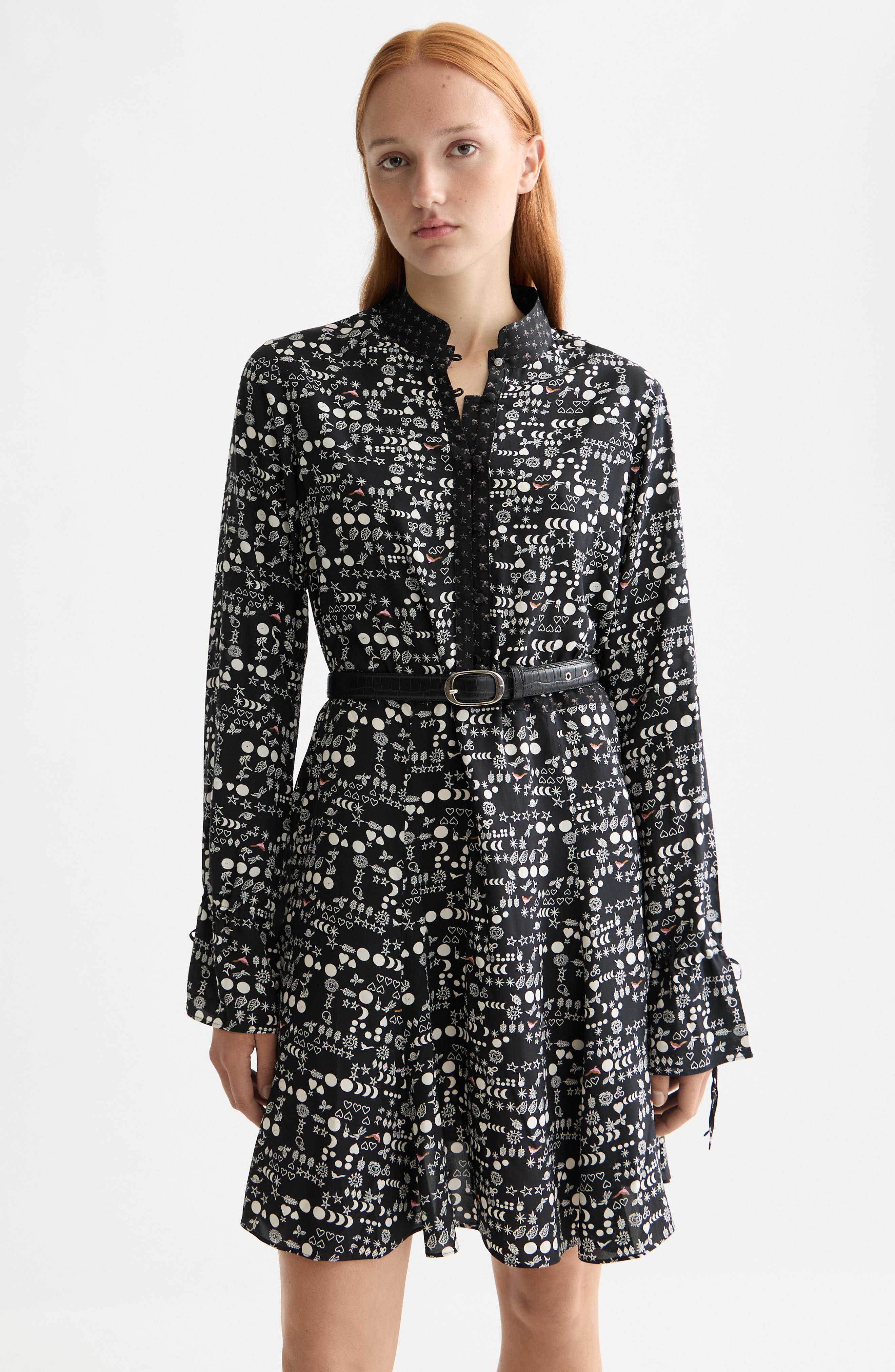 Long Sleeve Print Minidress - image 2