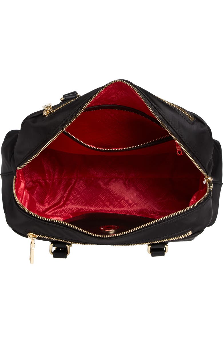 Love Moschino Nylon Satchel, Alternate, color,