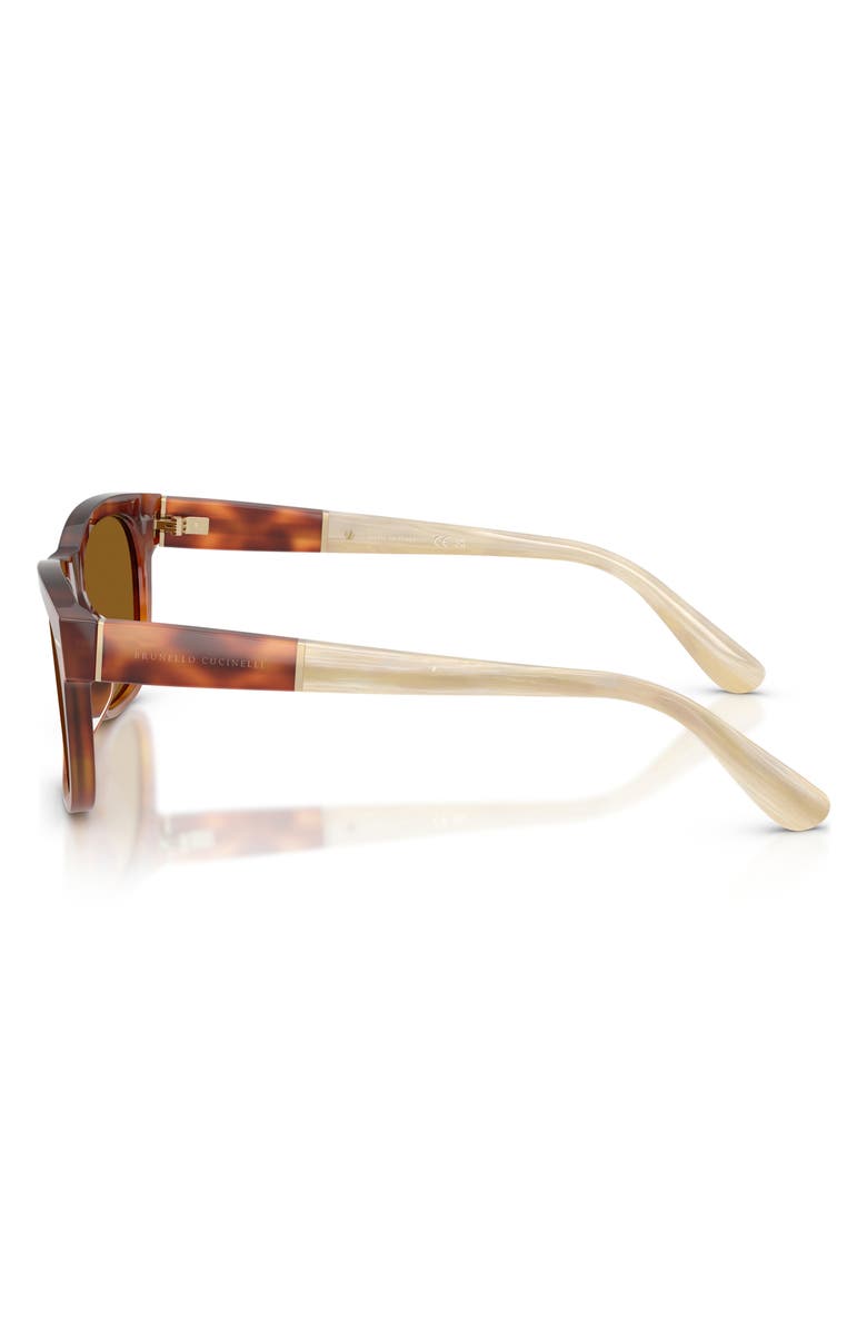 Brunello Cucinelli 55mm Pillow Sunglasses, Alternate, color, Havana / Terracotta