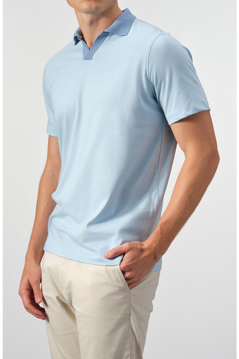 Cotton Knit Polo, Alternate, color, BLUE