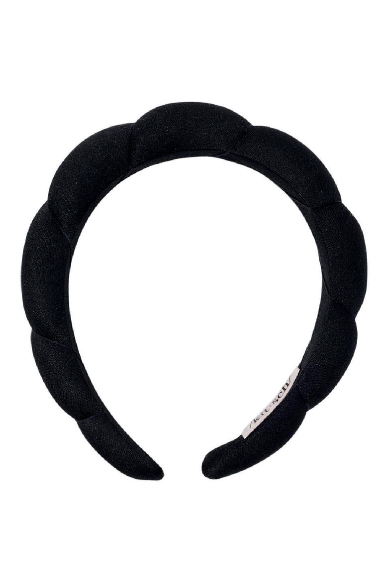 Puffy Headband, Main, color, BLACK