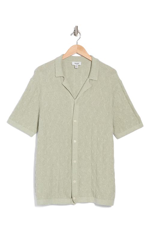 TRUTH TRUTH TEXTURED SHORT SLEEVE BUTTON-UP POLO 