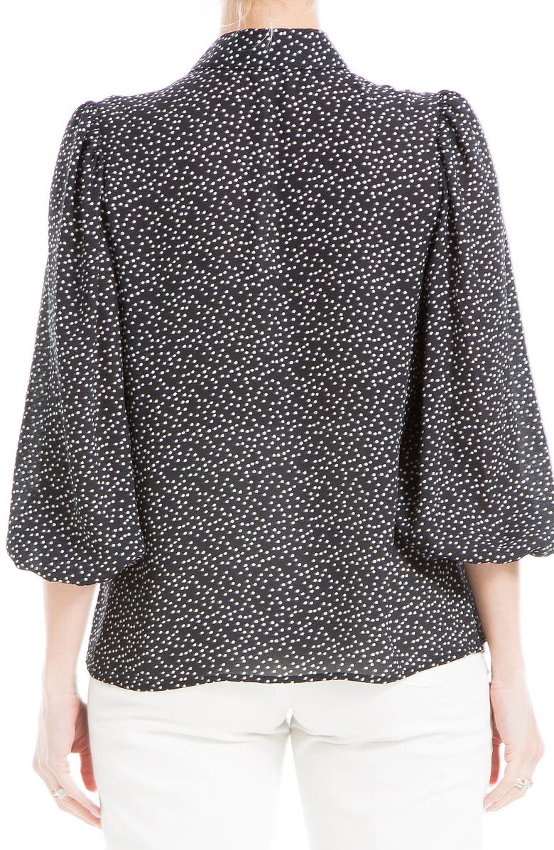 MAX STUDIO Three Quarter Sleeve Top, Alternate, color, Black/ Ivory